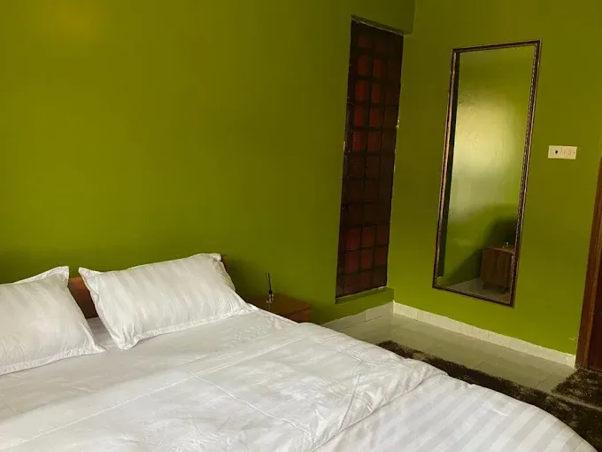Green room with mirror